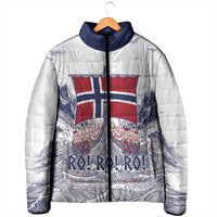 Custom Norway Football Padded Jacket Ro Ro Ro Viking Glory