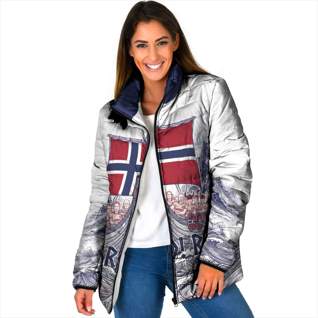 Custom Norway Football Padded Jacket Ro Ro Ro Viking Glory