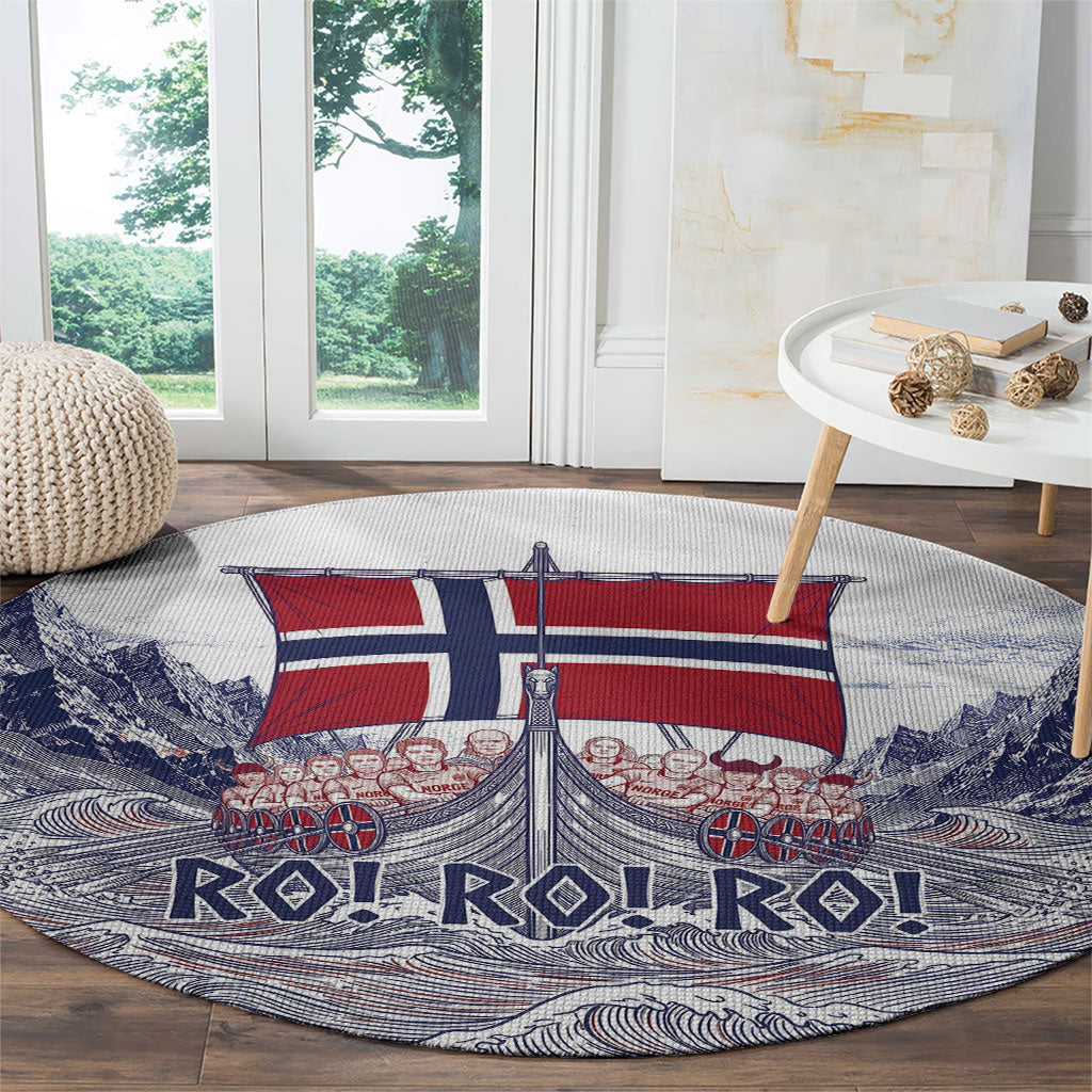 Norway Football Round Carpet Ro Ro Ro Viking Glory