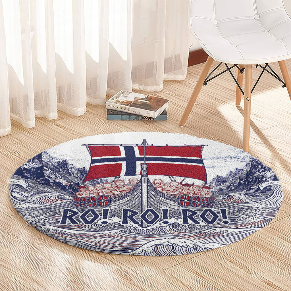 Norway Football Round Carpet Ro Ro Ro Viking Glory