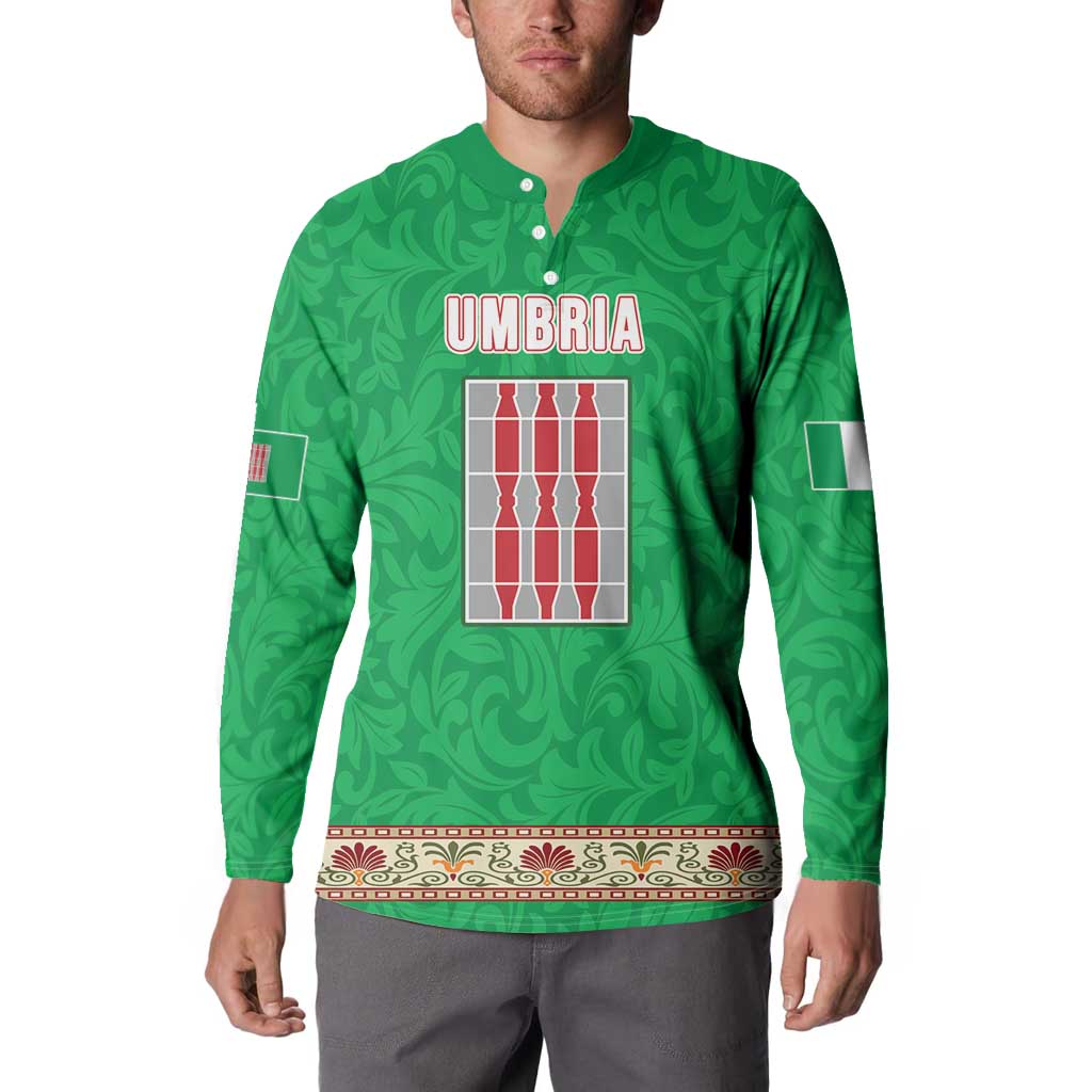 Personalized Italy Umbria Button Sweatshirt Flag Style LT19