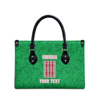 Personalized Italy Umbria Leather Bag Flag Style - Wonder Print Shop