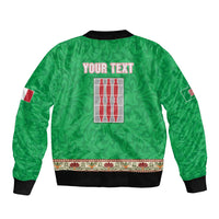 Personalized Italy Umbria Sleeve Zip Bomber Jacket Flag Style LT19