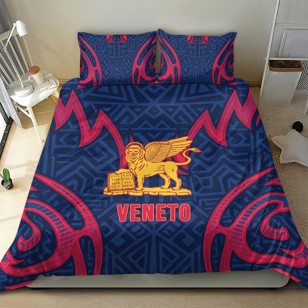 Italy Veneto Bedding Set Emblem With Flag Style - Wonder Print Shop