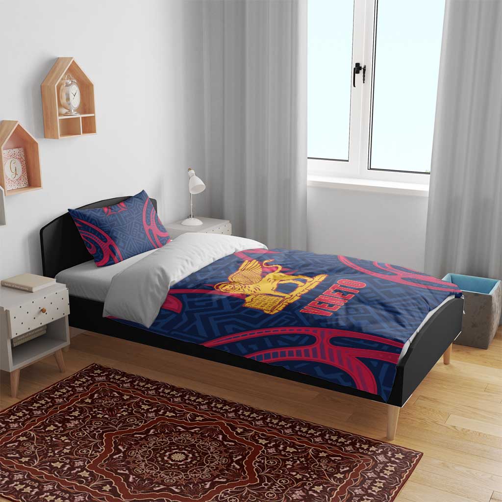 Italy Veneto Bedding Set Emblem With Flag Style - Wonder Print Shop