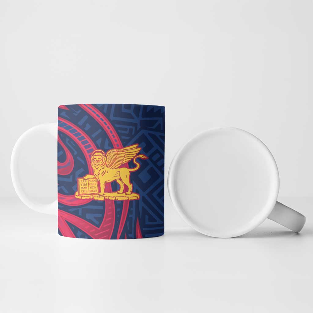 Italy Veneto Ceramic Mug Emblem With Flag Style - Wonder Print Shop