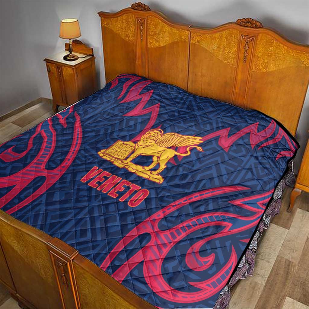 Italy Veneto Quilt Emblem With Flag Style - Wonder Print Shop