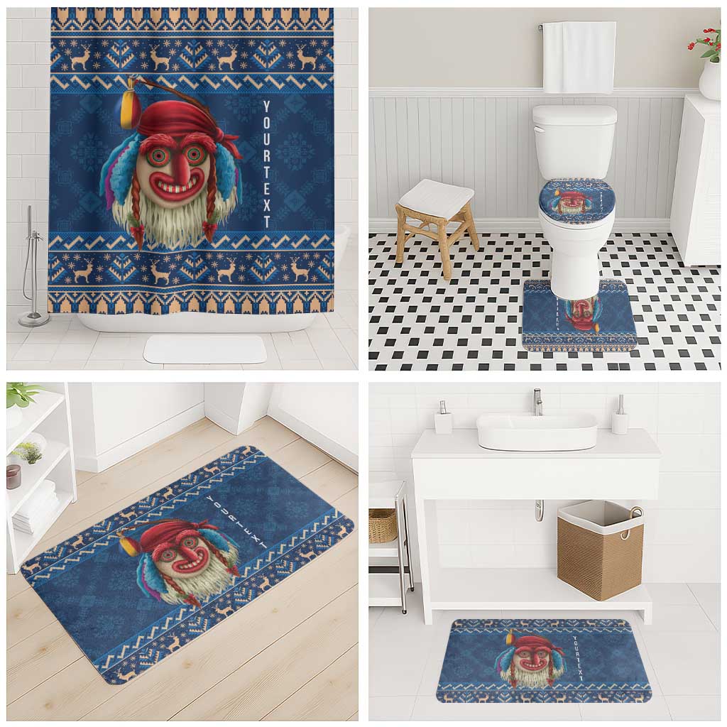 Personalized Romania Christmas Bathroom Set Romanian Traditional Masks - Wonder Print Shop