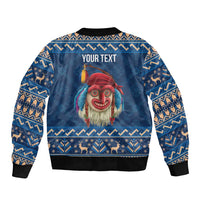 Personalized Romania Christmas Bomber Jacket Romanian Traditional Masks - Wonder Print Shop