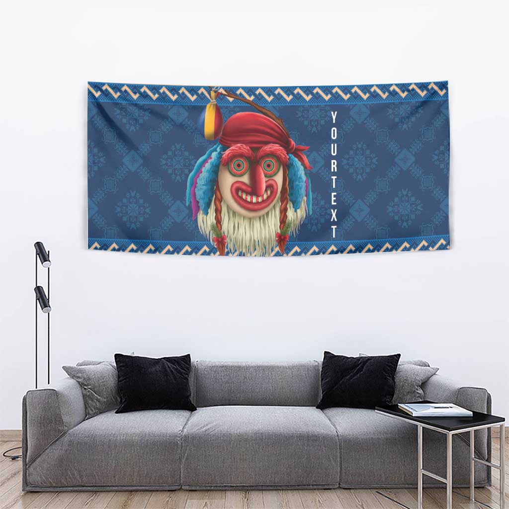 Personalized Romania Christmas Tapestry Romanian Traditional Masks - Wonder Print Shop