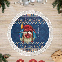 Personalized Romania Christmas Tree Skirt Romanian Traditional Masks - Wonder Print Shop