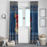 Personalized Romania Christmas Window Curtain Romanian Traditional Masks - Wonder Print Shop