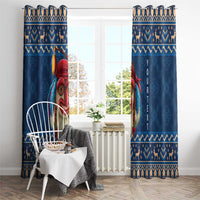 Personalized Romania Christmas Window Curtain Romanian Traditional Masks - Wonder Print Shop