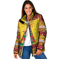 Personalized Moldova Christmas Padded Jacket Capra Goat Folk Costume - Wonder Print Shop