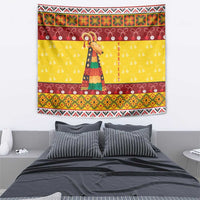 Personalized Moldova Christmas Tapestry Capra Goat Folk Costume - Wonder Print Shop