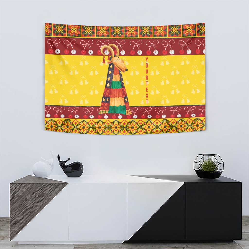 Personalized Moldova Christmas Tapestry Capra Goat Folk Costume - Wonder Print Shop