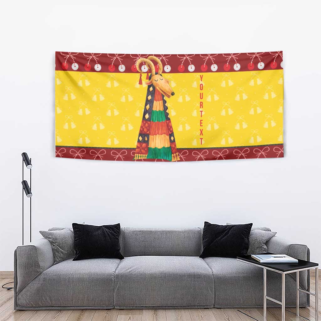 Personalized Moldova Christmas Tapestry Capra Goat Folk Costume - Wonder Print Shop