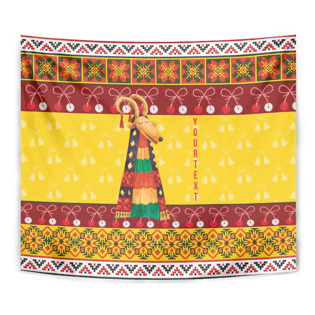 Personalized Moldova Christmas Tapestry Capra Goat Folk Costume - Wonder Print Shop
