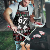 Six Seven Skeleton Hand Christmas Apron Meme Gen Alpha Slang - Wonder Print Shop