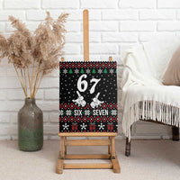 Six Seven Skeleton Hand Christmas Canvas Wall Art Meme Gen Alpha Slang - Wonder Print Shop