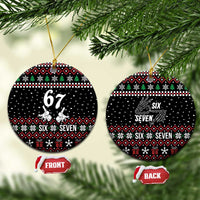 Six Seven Skeleton Hand Christmas Ceramic Ornament Meme Gen Alpha Slang - Wonder Print Shop