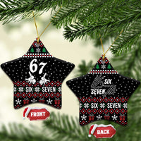 Six Seven Skeleton Hand Christmas Ceramic Ornament Meme Gen Alpha Slang - Wonder Print Shop