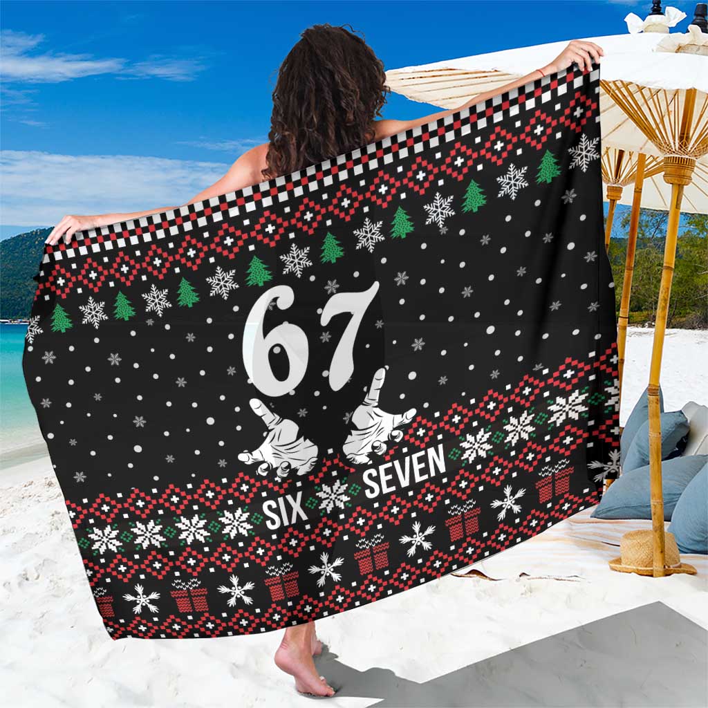 Six Seven Skeleton Hand Christmas Sarong Meme Gen Alpha Slang - Wonder Print Shop