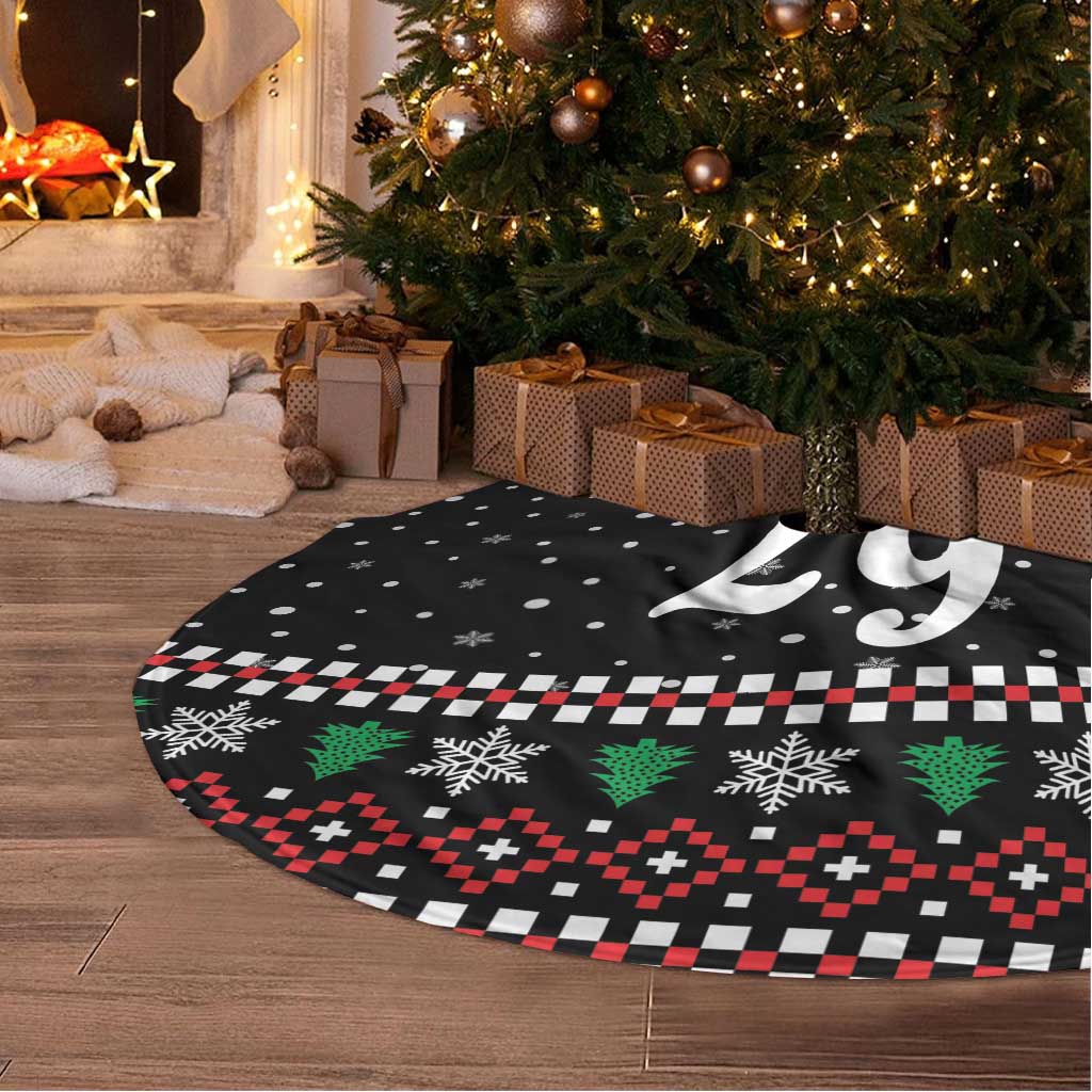 Six Seven Skeleton Hand Christmas Tree Skirt Meme Gen Alpha Slang - Wonder Print Shop