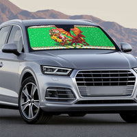 Wales Christmas Auto Sun Shade Welsh Dragon Santa Sleigh