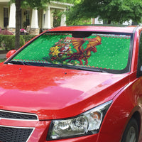 Wales Christmas Auto Sun Shade Welsh Dragon Santa Sleigh