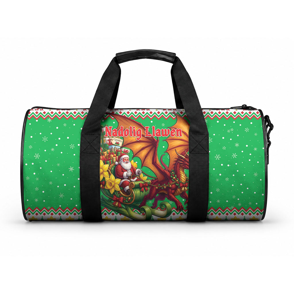 Wales Christmas Duffle Bag Welsh Dragon Santa Sleigh