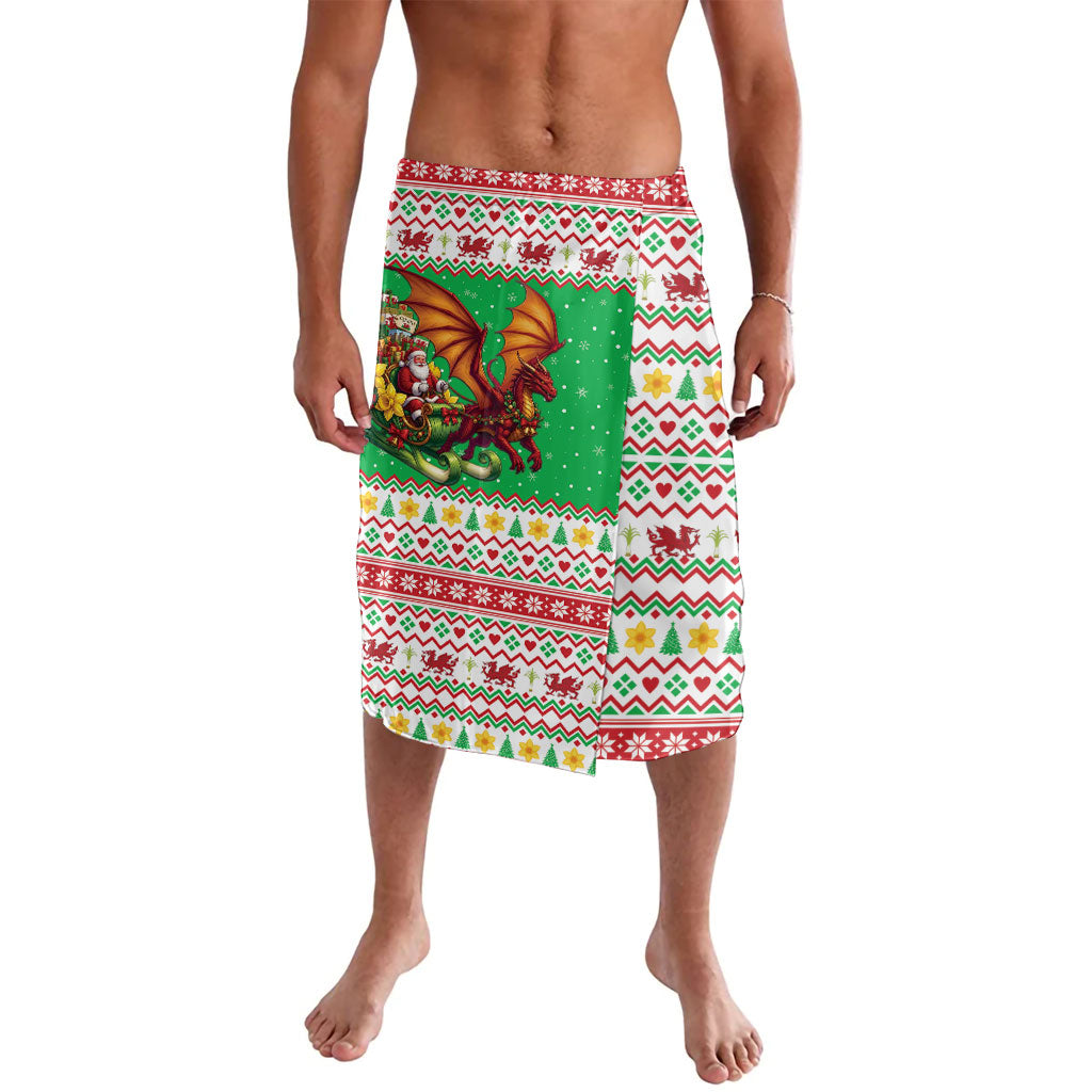 Wales Christmas Lavalava Welsh Dragon Santa Sleigh