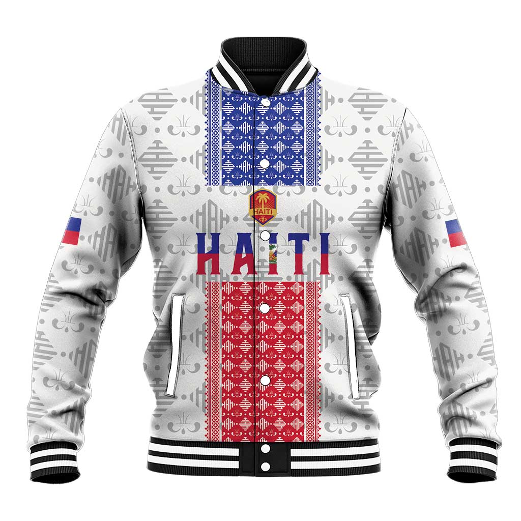 Custom Haiti Football Baseball Jacket National Flag Design - Wonder Print Shop