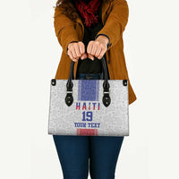Custom Haiti Football Leather Bag Paisley Flag Pattern Design - Wonder Print Shop