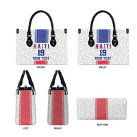 Custom Haiti Football Leather Bag Paisley Flag Pattern Design - Wonder Print Shop