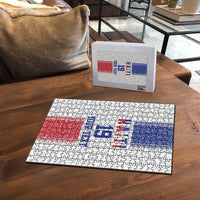 Custom Haiti Football Puzzle Paisley Flag Pattern Design - Wonder Print Shop