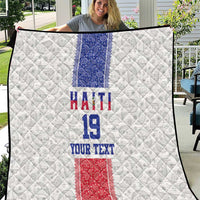 Custom Haiti Football Quilt Paisley Flag Pattern Design - Wonder Print Shop