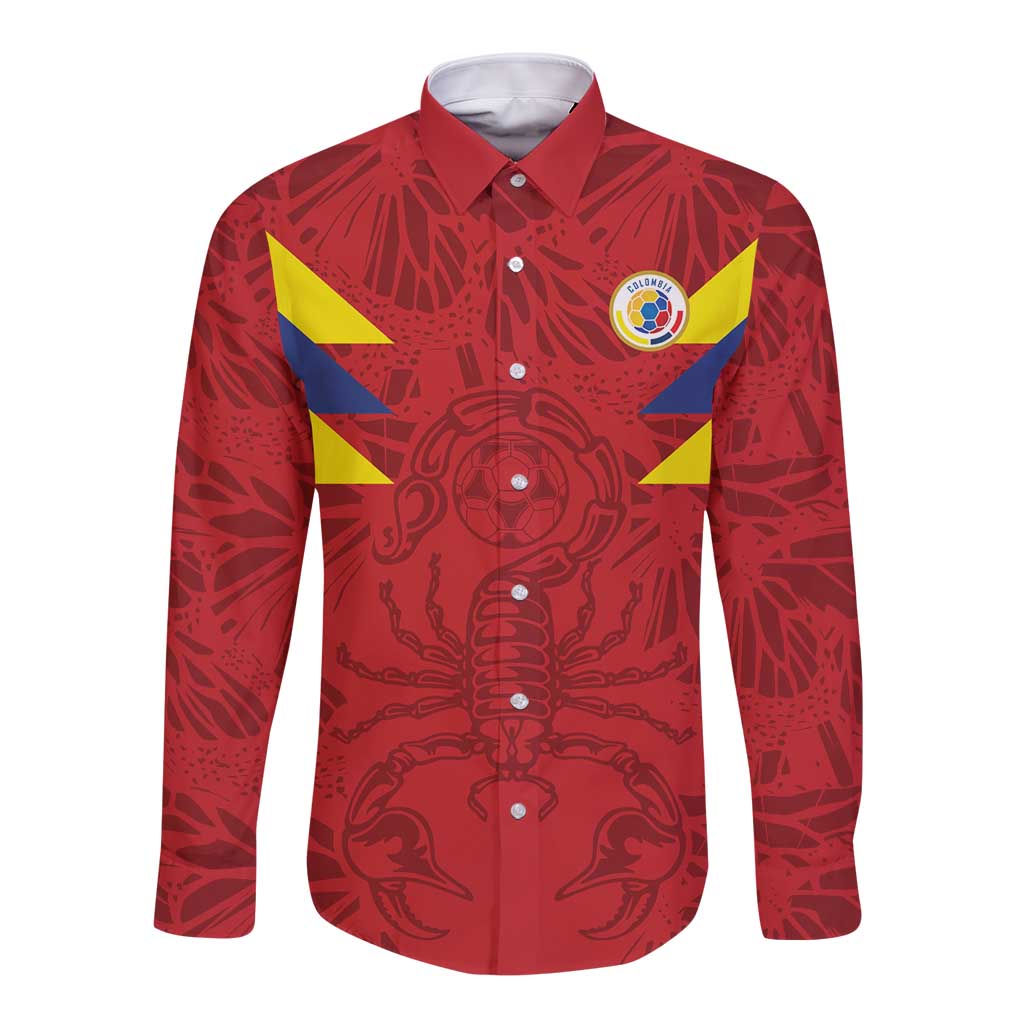 Colombia Rene Higuita Scorpion Kick Long Sleeve Button Shirt Away Retro 1995 Goalkeeper Legend - Wonder Print Shop