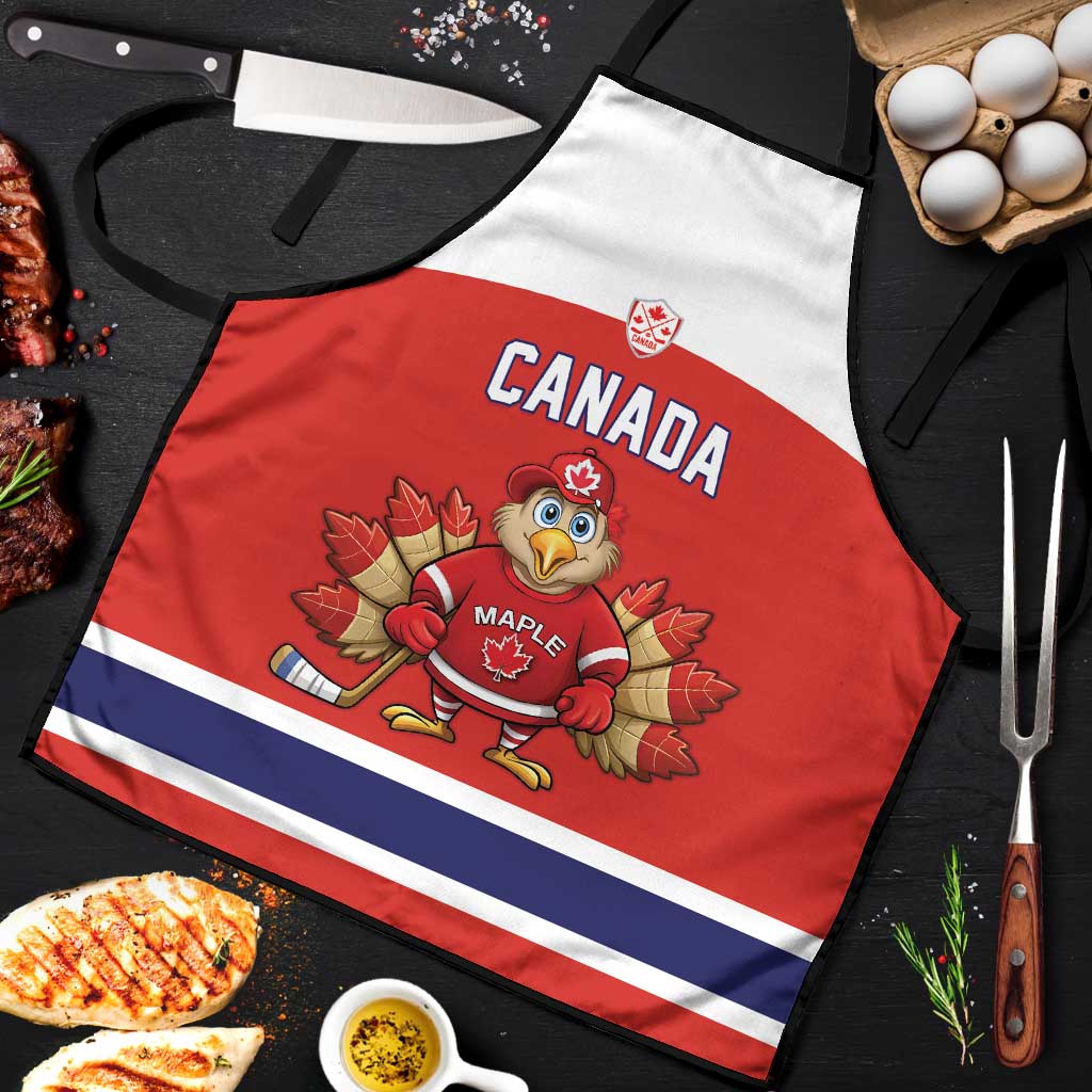 Canada Ice Hockey Apron Maple Leaf Turkey Mascot