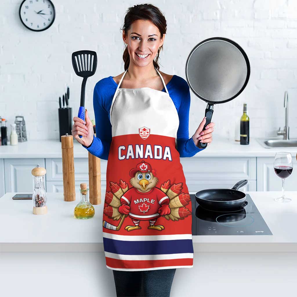 Canada Ice Hockey Apron Maple Leaf Turkey Mascot
