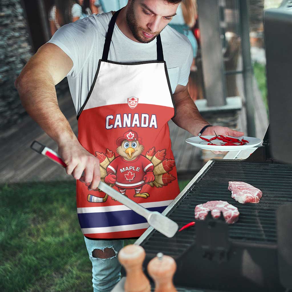 Canada Ice Hockey Apron Maple Leaf Turkey Mascot