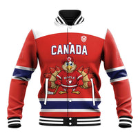 Canada Ice Hockey Custom Baseball Jacket Maple Leaf Turkey Mascot