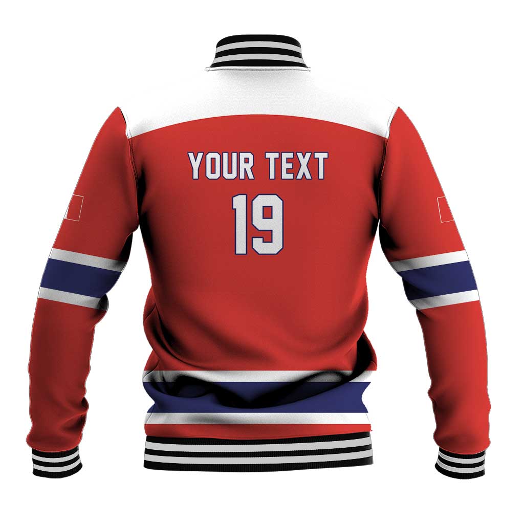 Canada Ice Hockey Custom Baseball Jacket Maple Leaf Turkey Mascot