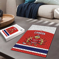 Canada Ice Hockey Puzzle Maple Leaf Turkey Mascot