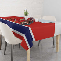 Canada Ice Hockey Tablecloth Maple Leaf Turkey Mascot