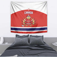 Canada Ice Hockey Tapestry Maple Leaf Turkey Mascot