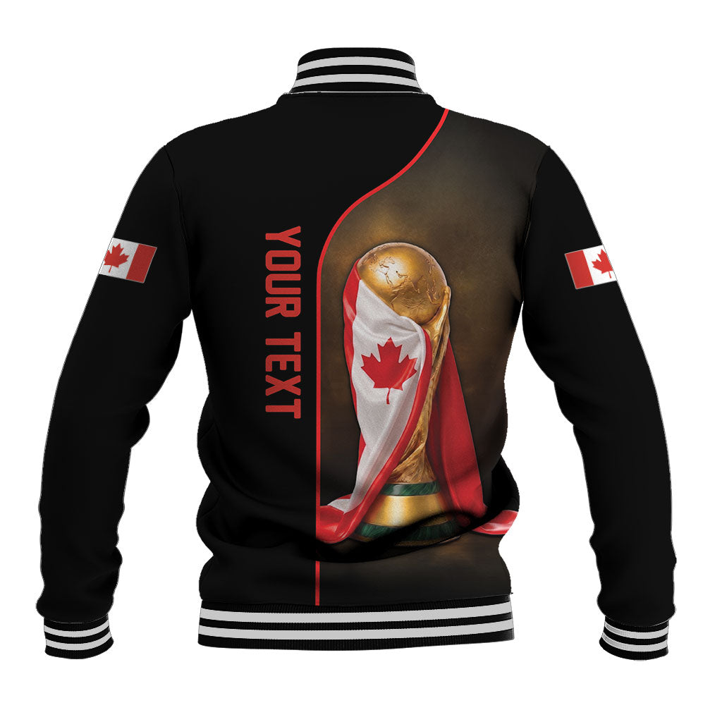 Personalized Canada Football 2026 Baseball Jacket Trophy Flag Pride Art