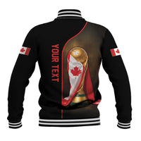 Personalized Canada Football 2026 Baseball Jacket Trophy Flag Pride Art