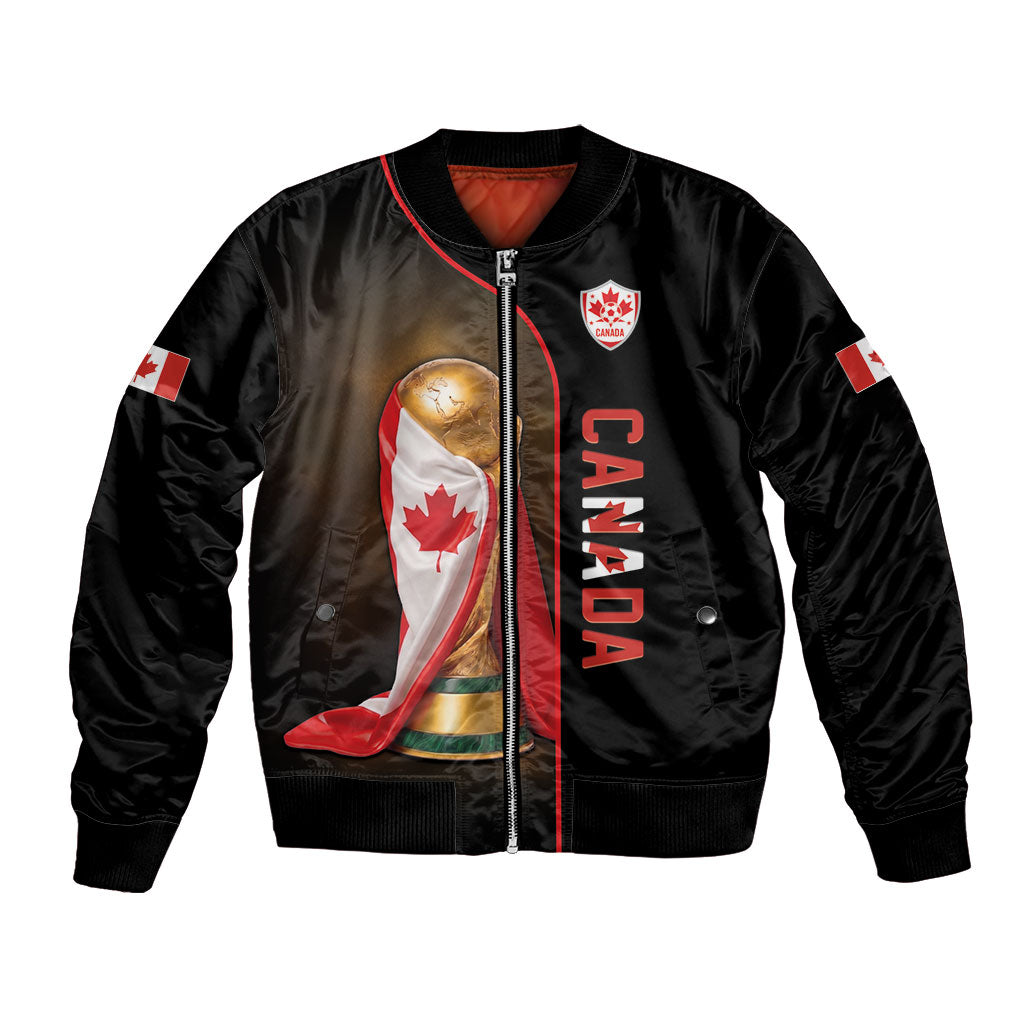 Personalized Canada Football 2026 Bomber Jacket Trophy Flag Pride Art