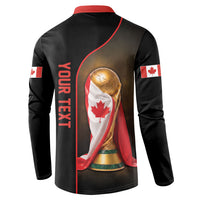 Personalized Canada Football 2026 Button Sweatshirt Trophy Flag Pride Art